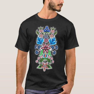 Rosa und Amp; Blue Ojibwe Floral Classic T - Shirt