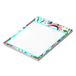 Rosa und Aqua abstrakt Notizblock