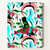 Rosa und Aqua abstrakt Notizblock (Rückseite)