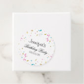 Rosa und Aqua Glitzer Confetti Geschenkanhänger (Beispiel)