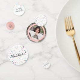 Rosa und Aqua Glitzer Confetti Konfetti