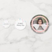 Rosa und Aqua Glitzer Confetti Konfetti (Vorderseiten)