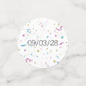 Rosa und Aqua Glitzer Confetti Konfetti (Klein Vorderseite)