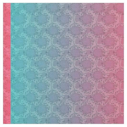 Rosa-und Aqua-Muster Stoff (Nahaufnahme)