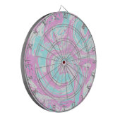 Rosa und Aquamarin blaue Baumwolle, Bonbonfarben M Dartscheibe (Vorderseite Links)