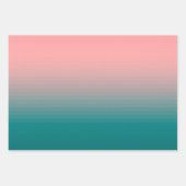 rosa und Aquamarin Geschenkpapier Set (Vorderseite 3)