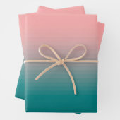 rosa und Aquamarin Geschenkpapier Set (Beispiel)