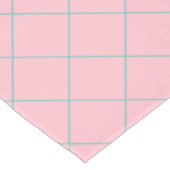 rosa und aquamarin, hübsch, Gitterbaumwolle Tischdecke (Schrägansicht)