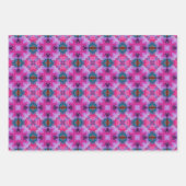 Rosa und aquamarine abstrakte Sternenmuster Geschenkpapier Set (Vorderseite 2)