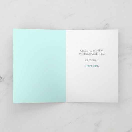 Rosa und Aquamarine Ameisenvögel Muttertag Karte (Innenseite)