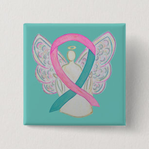 Rosa und Aquamarine Buttone zur Sensibilisierung f Button