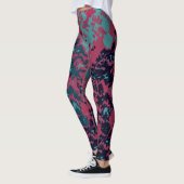 rosa und aquamarine Camouflage abstrakte Leggings (Links)