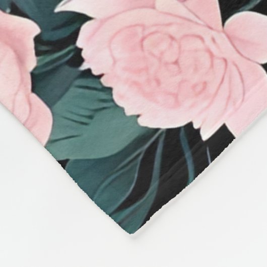 Rosa und Aquamarine Drachen Asiatische Landschaft Fleecedecke (Ecke)