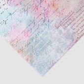 Rosa und Aquamarine Ephemera Seidenpapier (Ausschnitt)