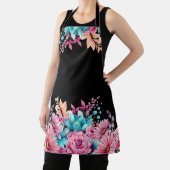 Rosa und Aquamarine florale Medien überall über Pr Schürze (InSitu)