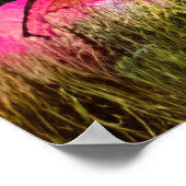 Rosa und Aquamarine Graffiti Kunst | Abandred Hous Poster (Ecke)