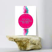 Rosa und Aquamarine Krebskarte Karte