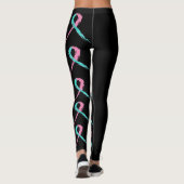 Rosa und aquamarine Leggings der (Rückseite)