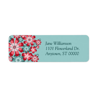 Rosa und aquamarine Mod-Blumen-kundenspezifische