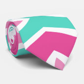 Rosa und Aquamarine Muster Krawatte (Gerollt)