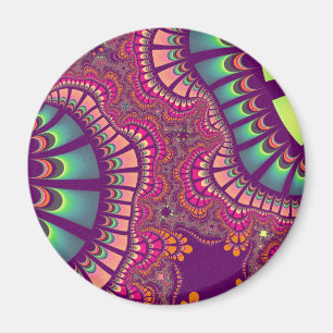Rosa und Aquamarine Regenbogenremix Magnet