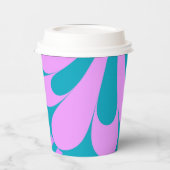 Rosa und Aquamarine Schleife Pappbecher (Links)