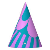 Rosa und Aquamarine Schleife Partyhütchen (Links)