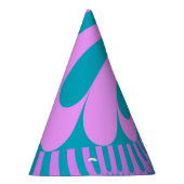 Rosa und Aquamarine Schleife Partyhütchen (Rechts)