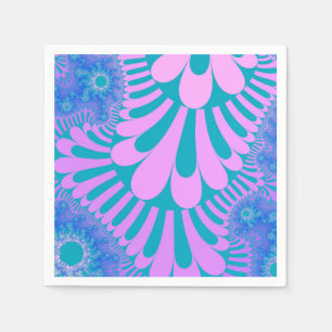 Rosa und Aquamarine Schleife Serviette