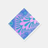 Rosa und Aquamarine Schleife Serviette (Ecke)