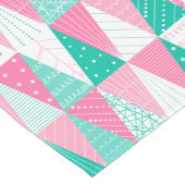 Rosa und Aquamarine Weihnachtsbäume Kurzer Tischläufer (Ecke)