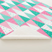 Rosa und Aquamarine Weihnachtsbäume Sherpadecke (3/4)