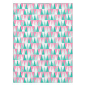 Rosa und Aquamarine Weihnachtsbäume Tischdecke (Vorderseite)