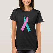 Rosa und aquamariner BRCA DNA-Strang T-Shirt (Vorderseite)