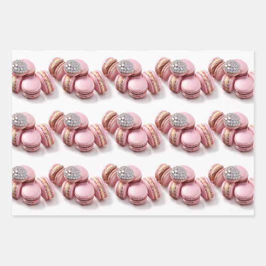 Rosa und Aquamariner Macaron Geschenkpapier Set (Vorderseite 2)