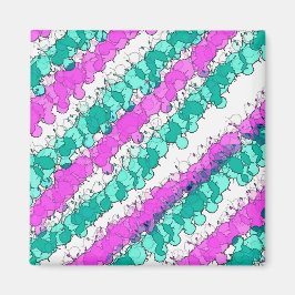 Rosa und Aquamariner Spritzer gestört Magnet