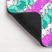 Rosa und Aquamariner Spritzer gestört Mousepad (Ecke)