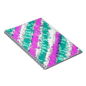 Rosa und Aquamariner Spritzer gestört Notizblock (Rechte Seite)