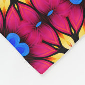 Rosa und Aquamariner Vintager mediterraner Stil Fleecedecke (Ecke)