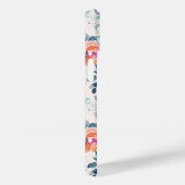 rosa und Aquamarines Blumenmuster Case-Mate iPhone Hülle (Rückseite / Rechts)