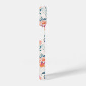 rosa und Aquamarines Blumenmuster iPhone Hülle (Rechte Seite)