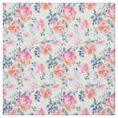 rosa und Aquamarines Blumenmuster Stoff (Muster)