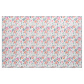 rosa und Aquamarines Blumenmuster Stoff (Fat Quarter (45,7 x 55,9 cm))