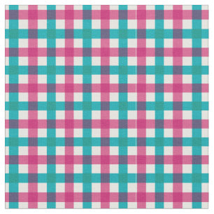 Rosa und Aquamarines Bright Summer Gingham Kariert Stoff