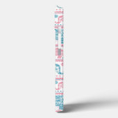 rosa und Aquamarines ethnisches Elefantenmuster Case-Mate iPhone Hülle (Rückseite / Links)