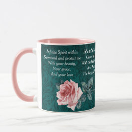 Rosa und Aquamarines Morgengebet Tasse
