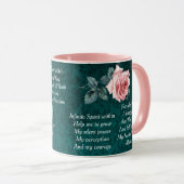 Rosa und Aquamarines Morgengebet Tasse (VorderseiteRechts)