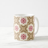 Rosa und beige Blüte Kaffeetasse (VorderseiteRechts)