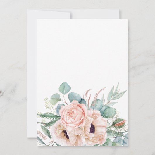 Rosa und Beige Brautparty Einladung (Rückseite)