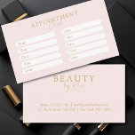 Rosa und Beige-Gold, Minimal, elegant, Salon Terminkarte<br><div class="desc">Moderne,  einfache Salon-Terminals-Card,  Pink & Beige-Gold. Bearbeiten Sie Ihr Produkt in wenigen Minuten,  indem Sie Ihre Daten hinzufügen.</div>